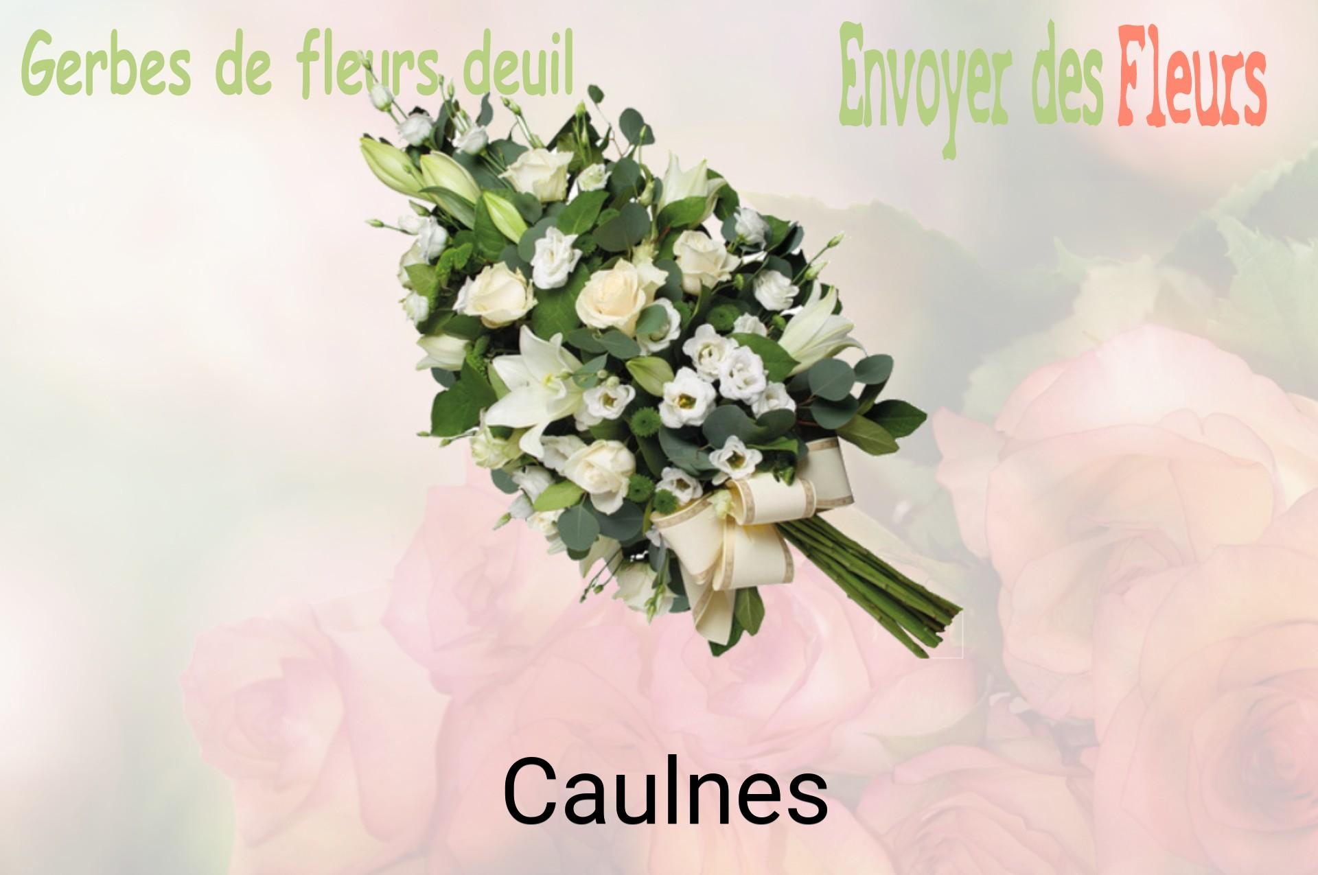 Gerbe de fleurs de deuil livrée à Caulnes